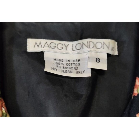 Vintage Maggy London Jacket Top Blazer Made In The USA Sz-8 - Picture 4 of 4